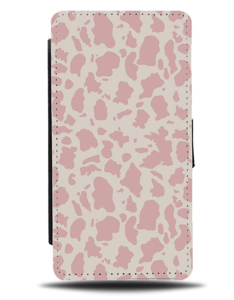 Baby Pink Cow Print Flip Wallet Case Spots Spot Pattern Design Farming Farm BY04