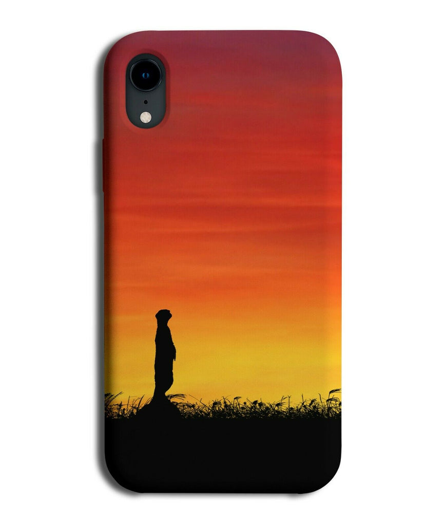 Meerkat Silhouette Phone Case Cover Meerkats Sunset Sunrise Photo i247