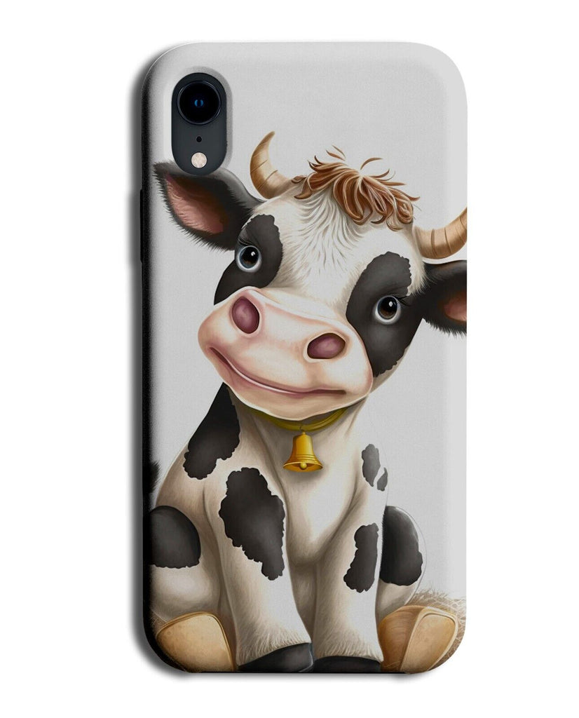 Baby Cartoon Cow Phone Case Cover Cows Bell Horns Horn Calf Childrens Child BF77