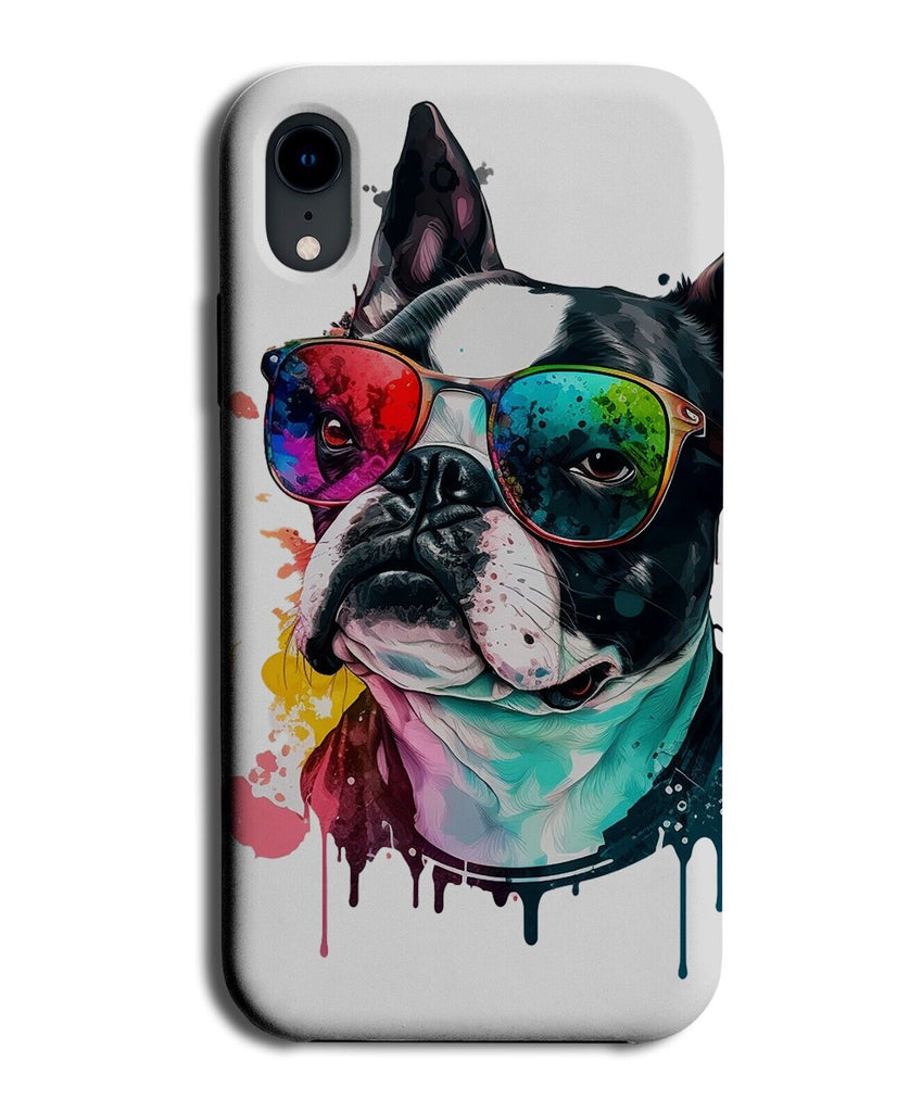 Colourful Dripping Watercolor Boston Terrier Phone Case Cover Water-Colour AE86