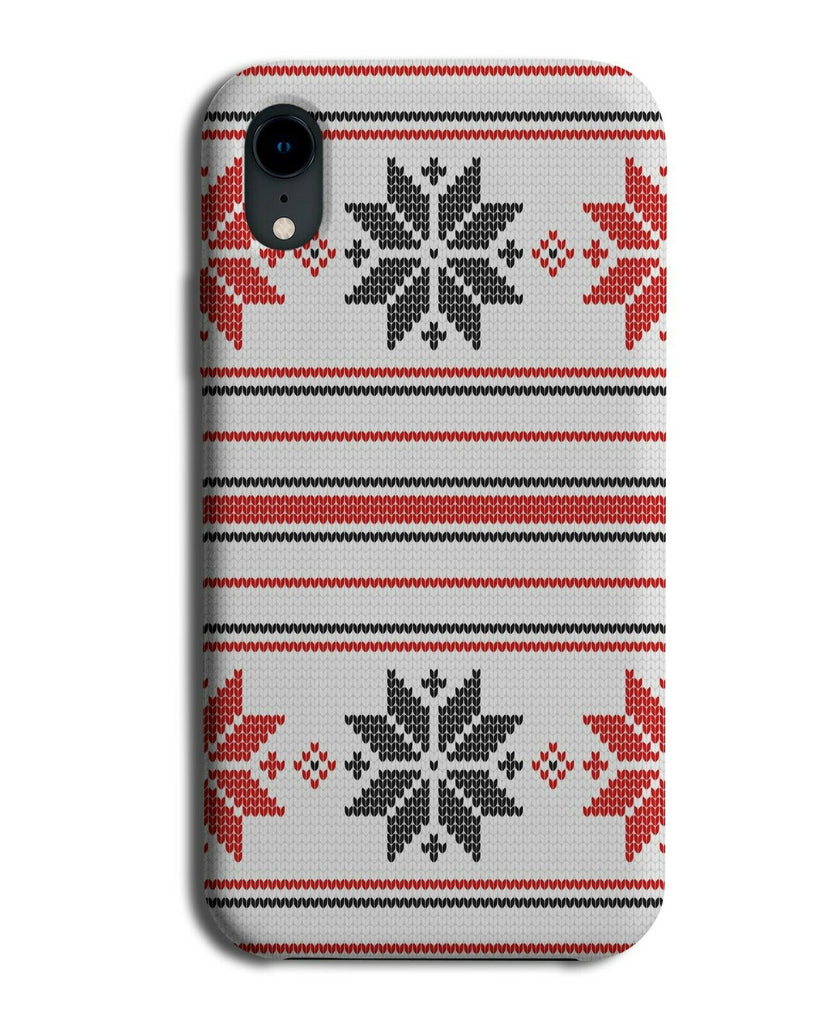 Black and Red Snowflake Christmas Jumper Theme Phone Case Cover Xmas H840