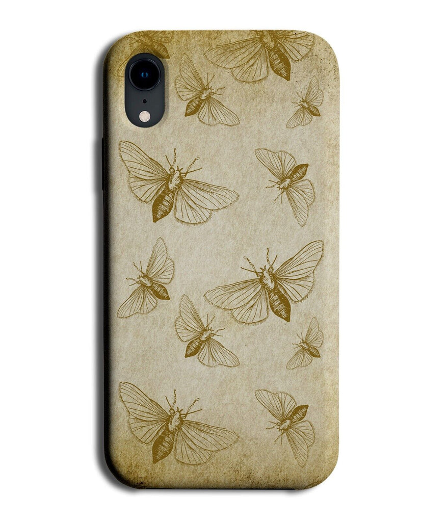 Old Looking Moths Scrapbook Phone Case Cover Look Effect Moth Bugs Wings P385C