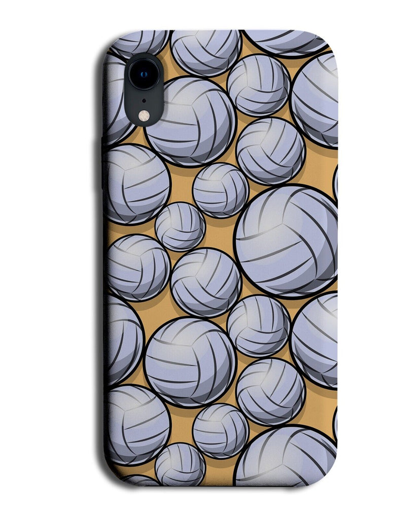 White Volleyball Pattern Phone Case Cover Volley Ball Balls Mens Girls DE38