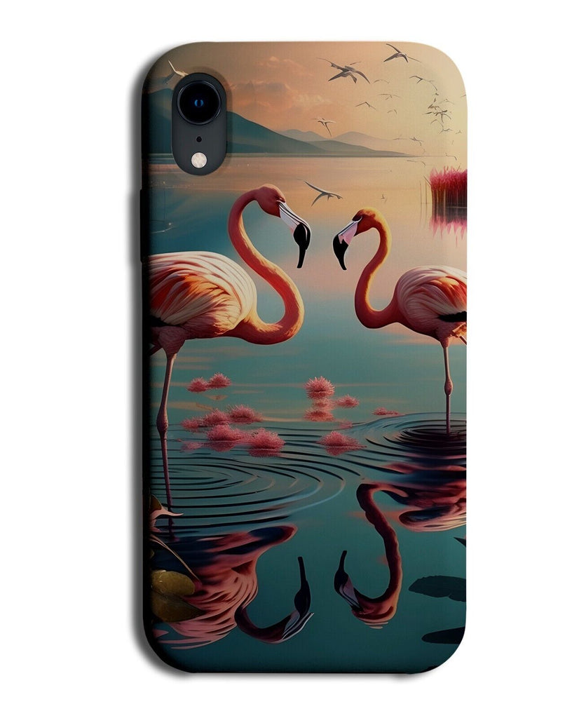 Pink Flamingos In A Lake Phone Case Cover Flamingo River Water Beautiful BZ67