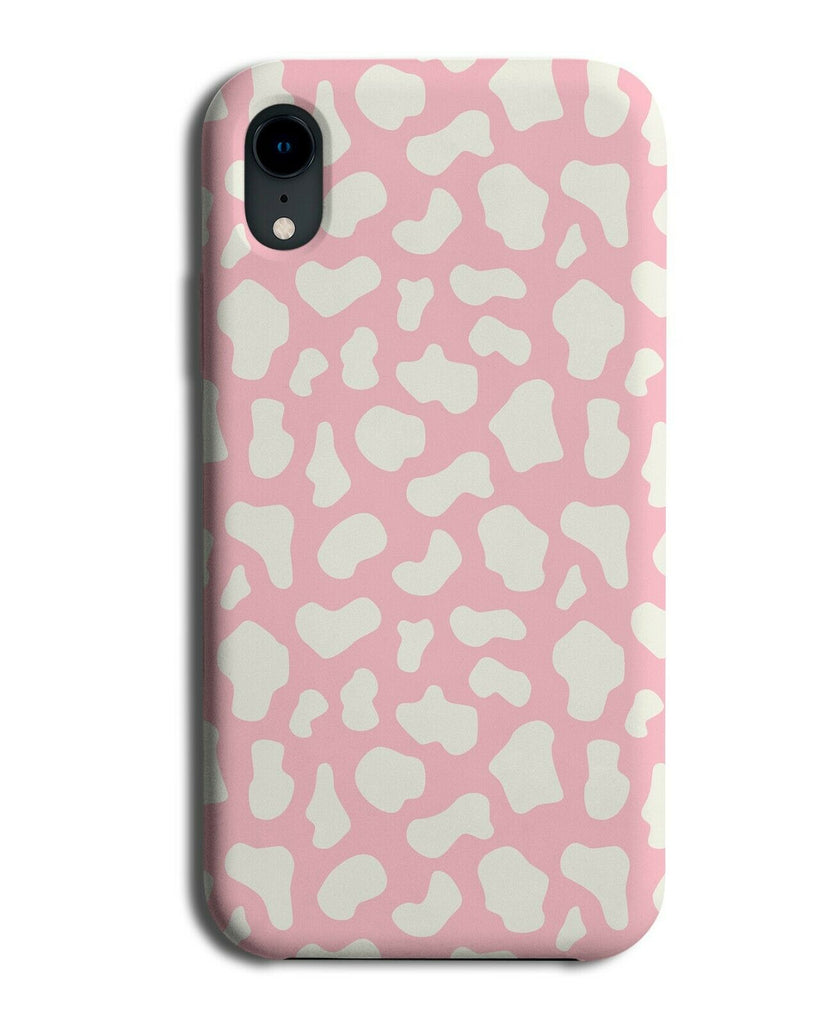 Baby Pink Cow Print Phone Case Cover Printed Spots Spotty Design Dots Cows F675