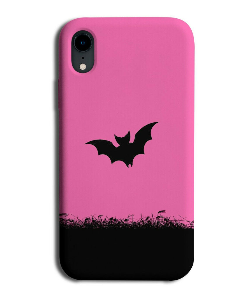 Bats Silhouette Phone Case Cover Bat Hot Pink Black Coloured I012