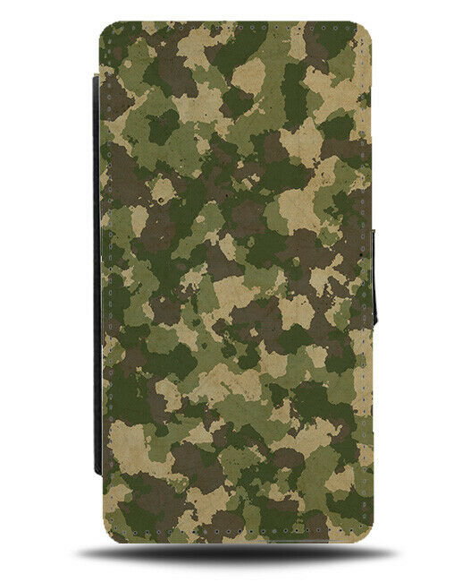 Army Camo Colours Flip Wallet Case Camouflage Pattern US American Green G550