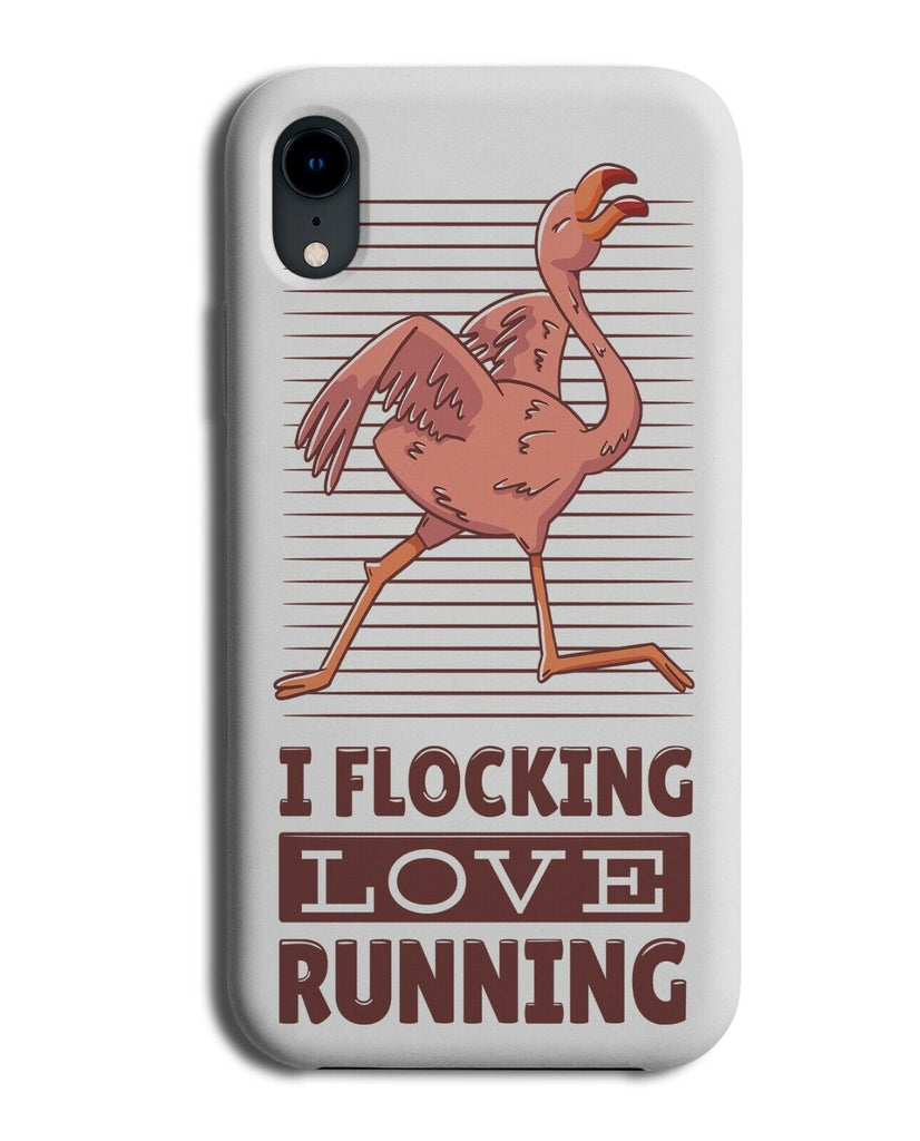 Funny Rude Flamingo Running Phone Case Cover Sprint Flamingos Swearing J386
