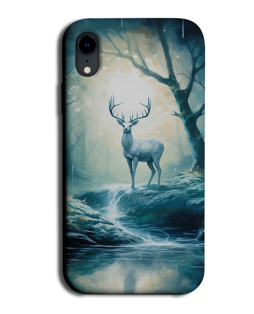White Christmas Stag Reindeer Phone Case Cover Reindeers Deer Deers Festive DD71