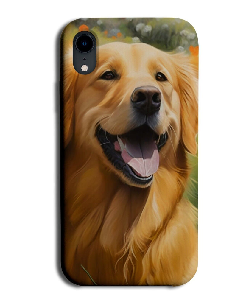 Funny Golden Retriever Dog Phone Case Cover Smiling Picture Photo Dogs Pet AQ89