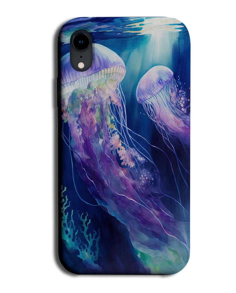 Underwater Jellyfish In The Ocean Phone Case Cover Photo Picture Purple DC45