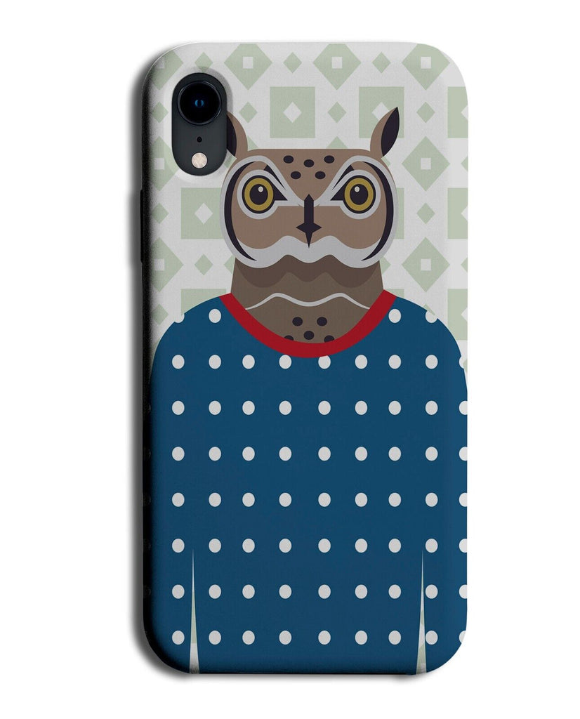 Funny Owl In A Sweater Phone Case Cover Owls Winter Wooly Jumper Christmas Q436