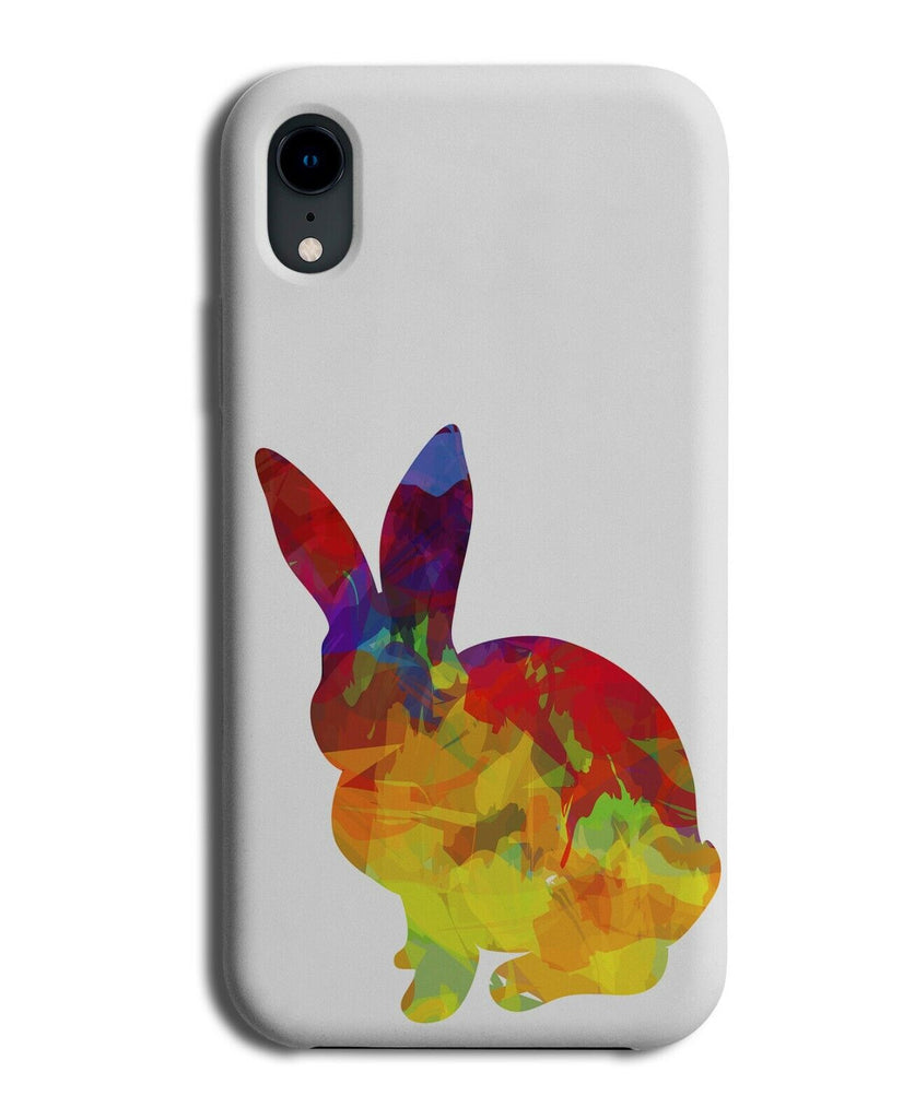 Colourful Abstract Rabbit Shape Phone Case Cover Shapes Smokey Picture Art K164