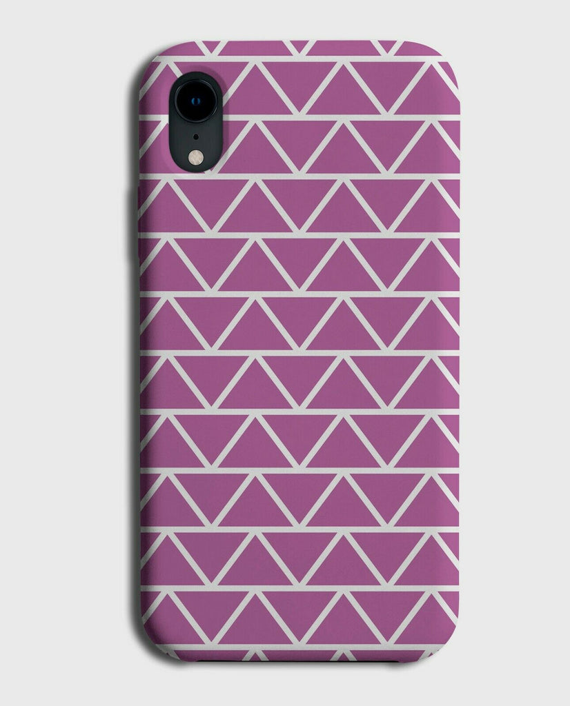 Dark Purple Geometric Pattern Phone Case Cover Shapes Triangles Triangle G459