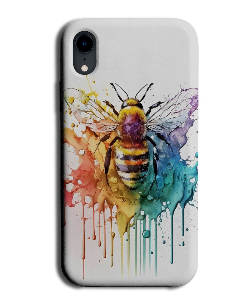 Vintage Dripping Paint Colourful Bee Phone Case Cover Bees Bumblebee Wasps AD90