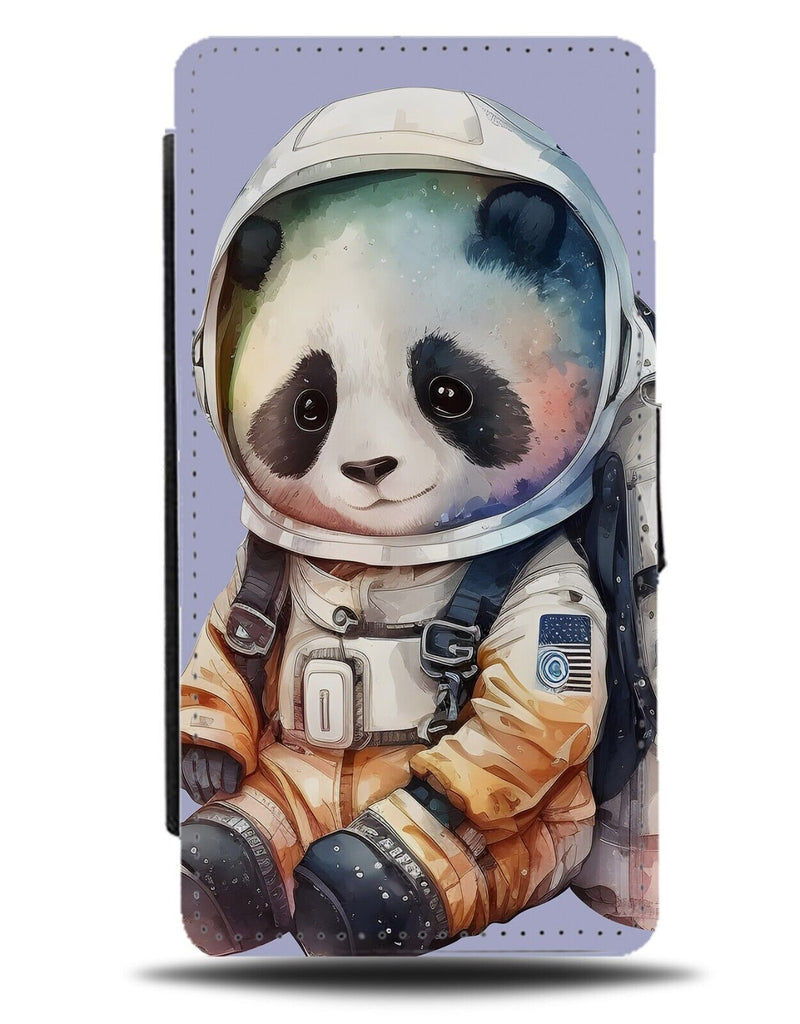 Cute Astronaught Panda Flip Wallet Case Pandas Baby Child Space Childrens AC99