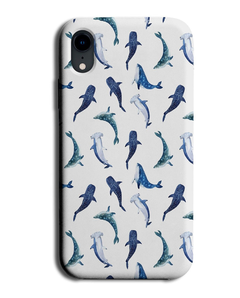 Marine Life Pattern Phone Case Cover Shapes Kids Sea Ocean Whales Whale AA04