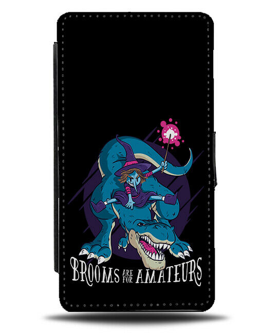 Witch Riding Dinosaur Phone Cover Case Witches Halloween Wand Spooky Scary J263