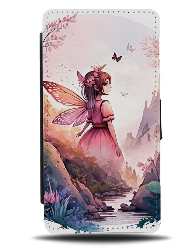 Gothic Watercolor Fairy Flip Wallet Case Goth Emo Grunge Fairies Picture BC61