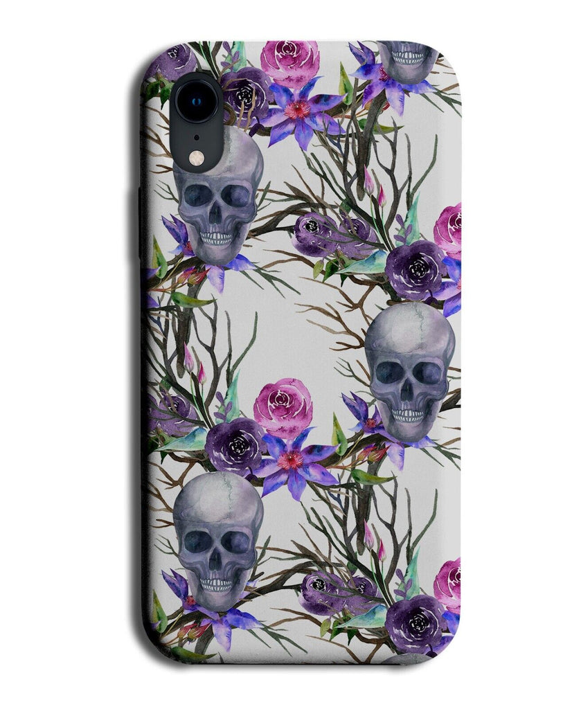 Purple Skulls and Seaweed Phone Case Cover Sea Weed Weeds Skull Violet AT13