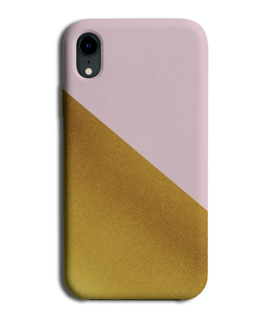 Baby Pink And Gold Coloured Phone Case Cover Half and Half Golden Design i347