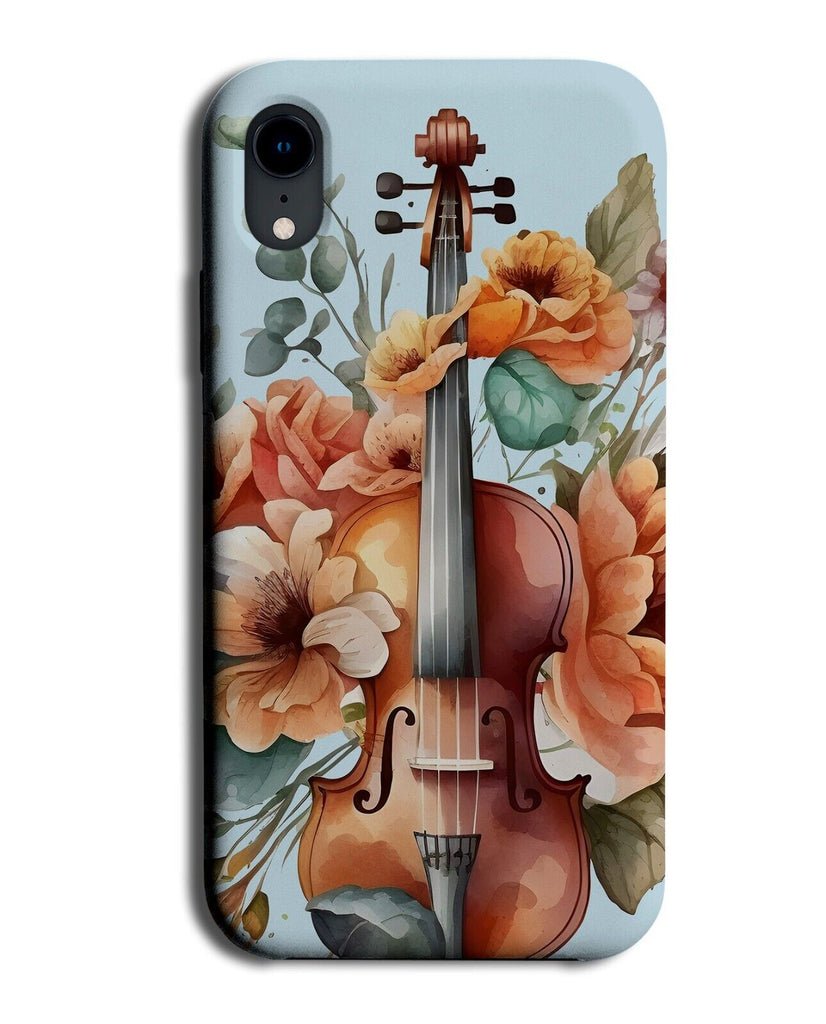 Violin In Flowers Design Phone Case Cover Flower Violins Instrument Gift BH87