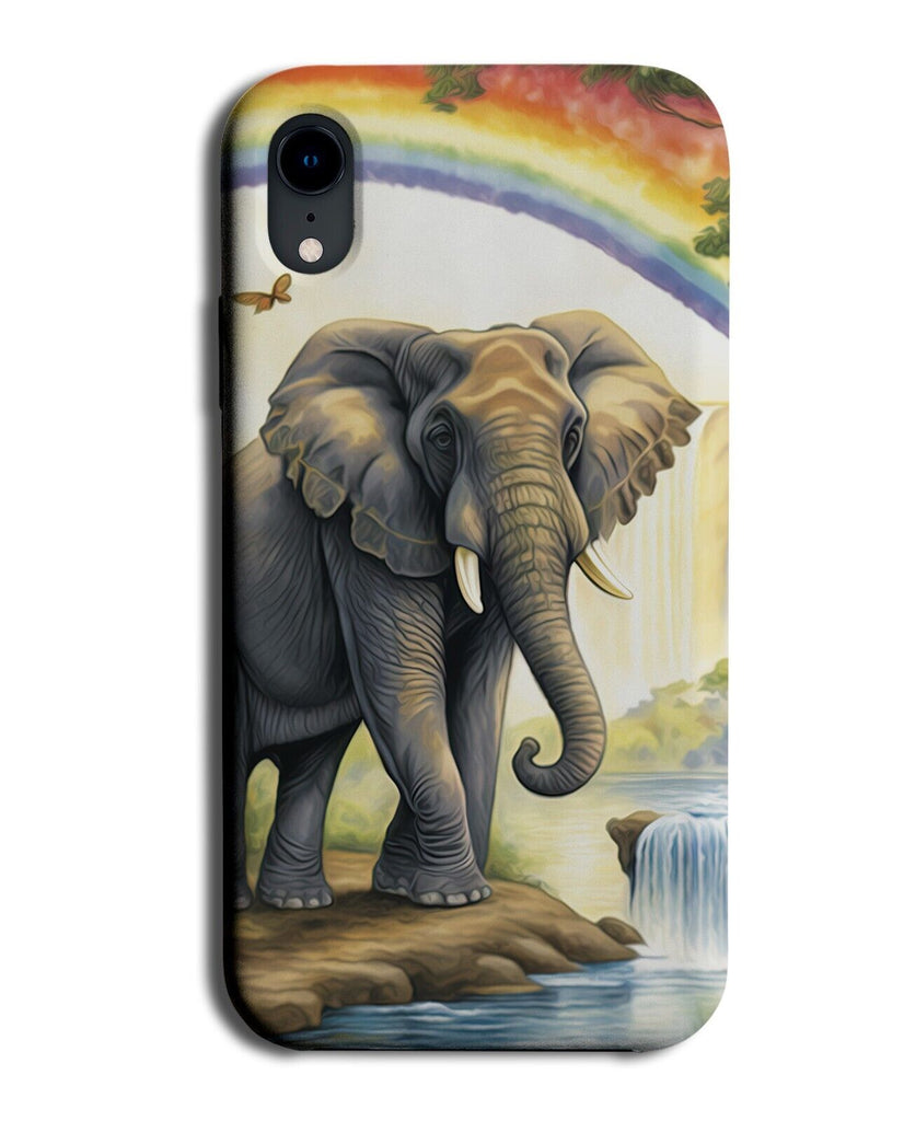 Elephant Rainbow Phone Case Cover Elephants Colourful African Animal Water AW86
