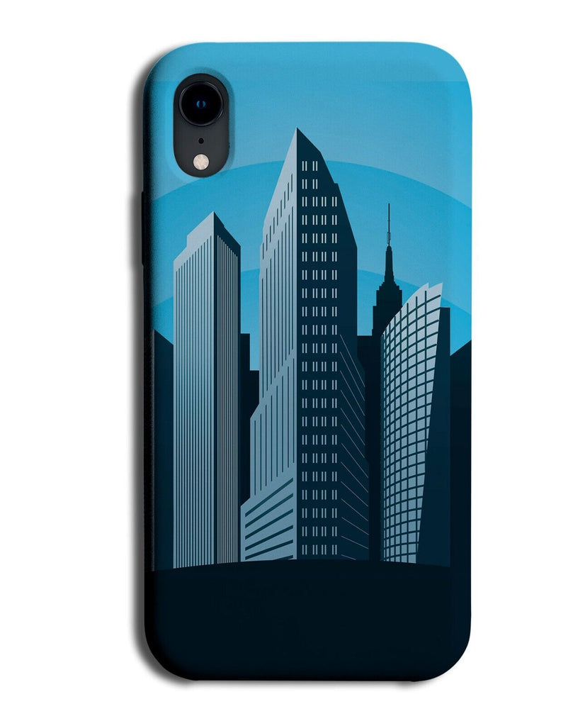 Cartoon City Sky-Rise Phone Case Cover Sky Rise Buildings City Cities Town P604