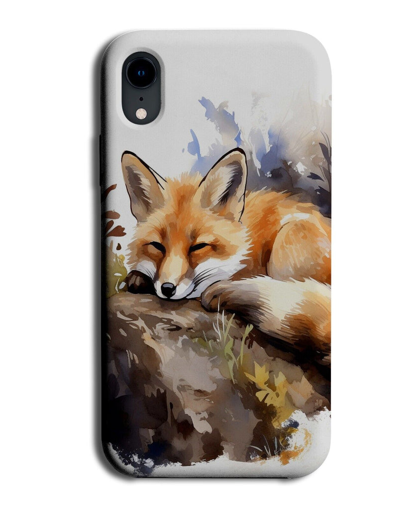 Lazy Little Fox Phone Case Cover Sleeping Napping Nap Foxes Fox Painting CY58