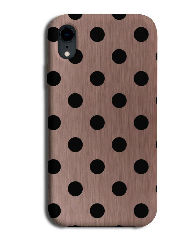 Rose Gold and Black Phone Case Cover Polka Dot Pattern Dots Spots Girls i492