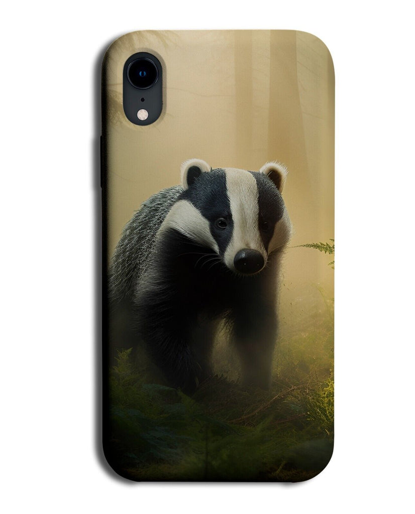 Black and White Badger Phone Case Cover Badgers Bager Image Animal Gift Fog DB15
