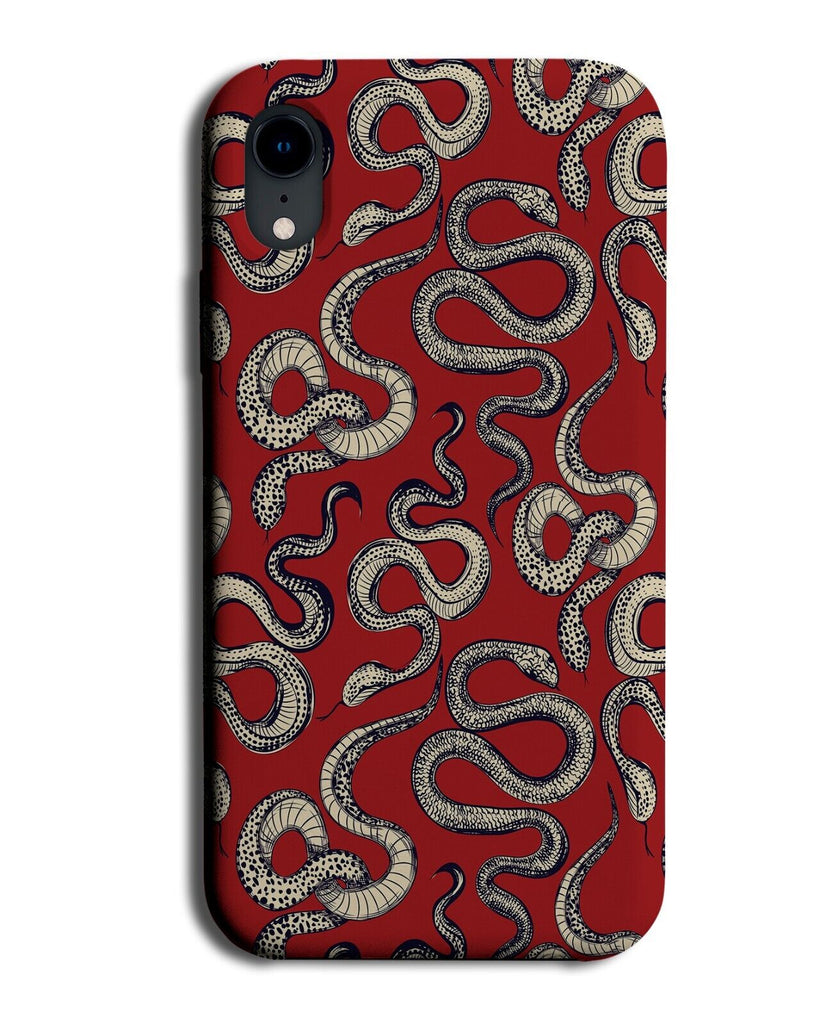 Red Rose Snakes Pattern Phone Case Cover Snake Reptiles Snakey Viper Pet CM52