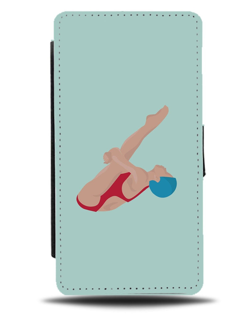 Womens High Diver Flip Wallet Case Diver Diving Girl Girls Dive Swimming DA03
