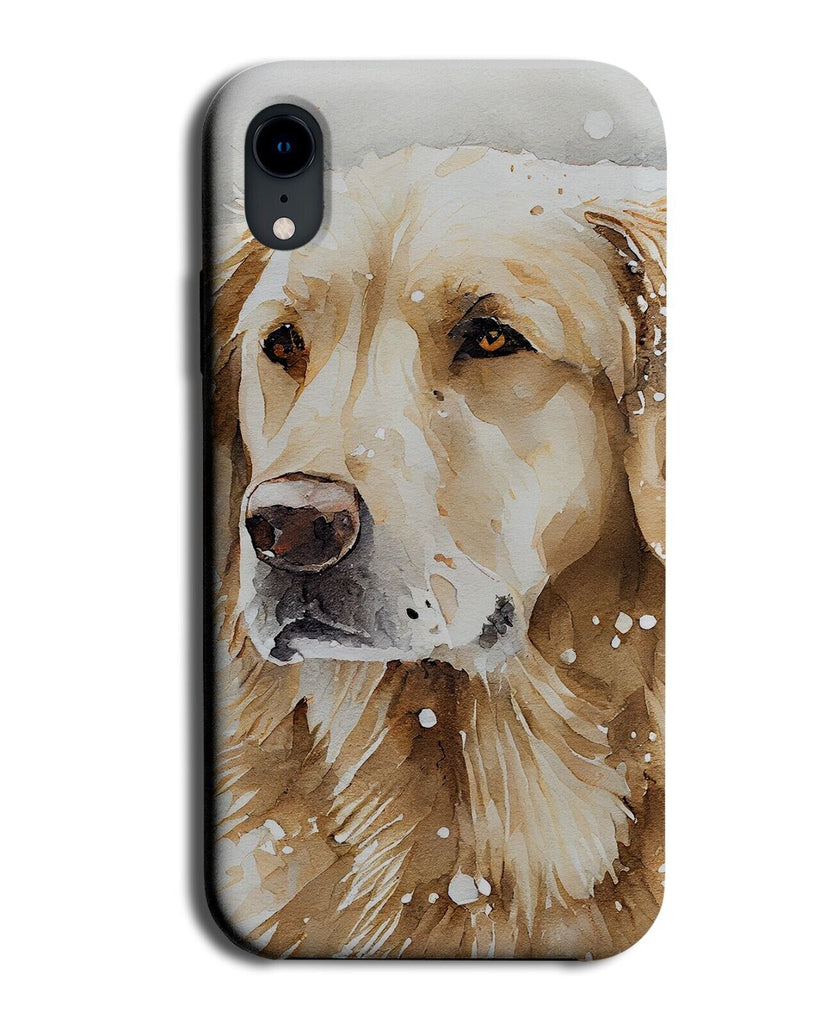 Golden Retriever In Snow Phone Case Cover Snowing Snowy Retrievers Gold BA98