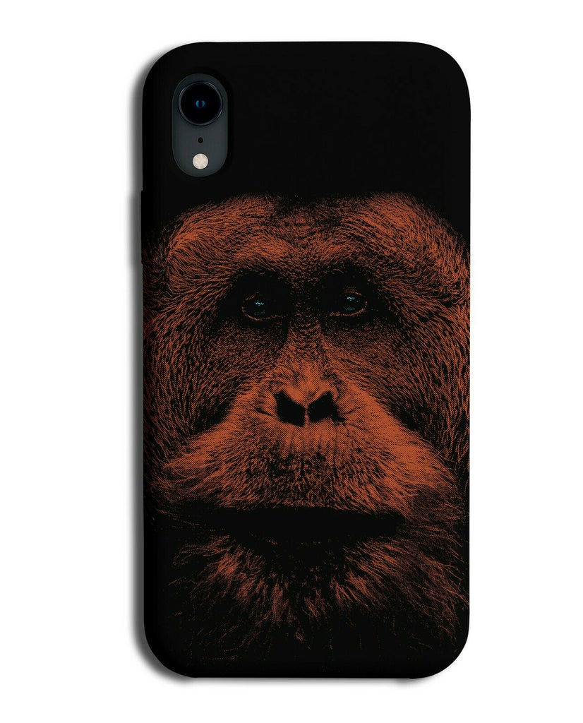 Black and Orange Orangutan Phone Case Cover Monkey Monkeys Stylish Nature E428