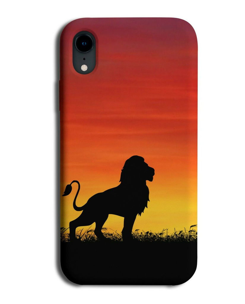 Lion Silhouette Phone Case Cover Lions Sunset Sunrise Photo i245