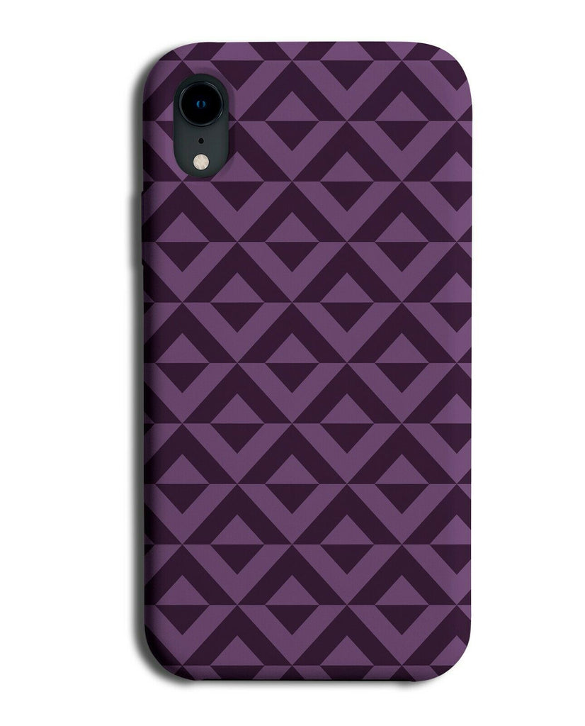 Lilac Purple and Dark Violet Geometric Shapes Phone Case Cover Funky Womens H725