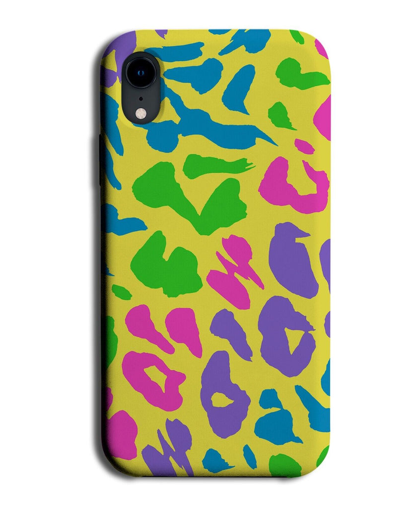 Leopard Print Neon Colours Phone Case Cover Colour Zoo Bright Skin Animal AX44