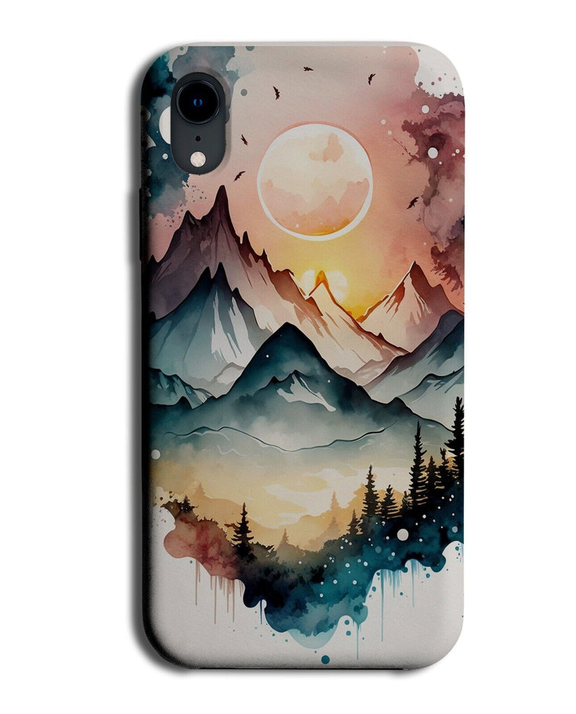 Oil Painting Mountains Scenery Phone Case Cover Mountain Sun Nature Wild BC92