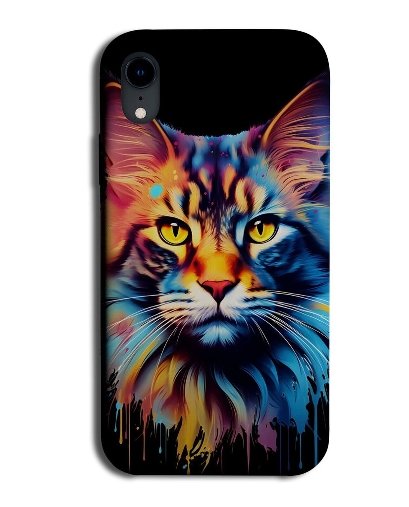Colourful Pop Art Maine Coon Cat Phone Case Cover Coons Cats Breed Novelty DE71