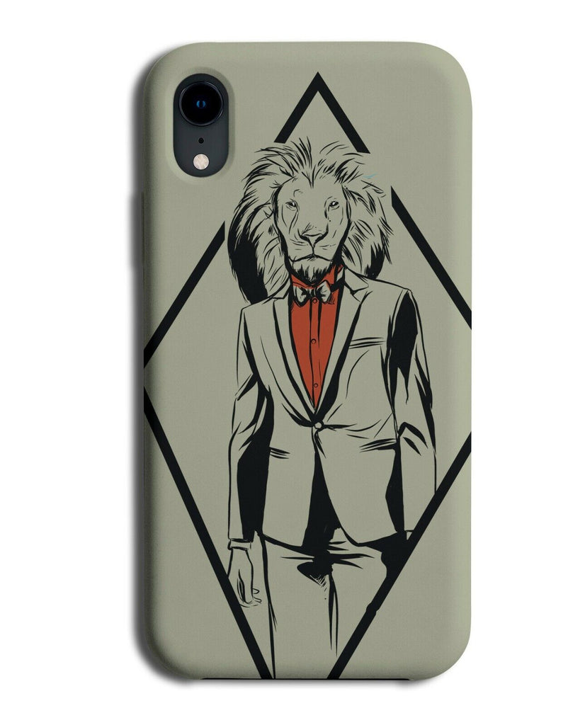 Business Man Lion In Suit Phone Case Cover Smart Businessman Lions Bowtie J694