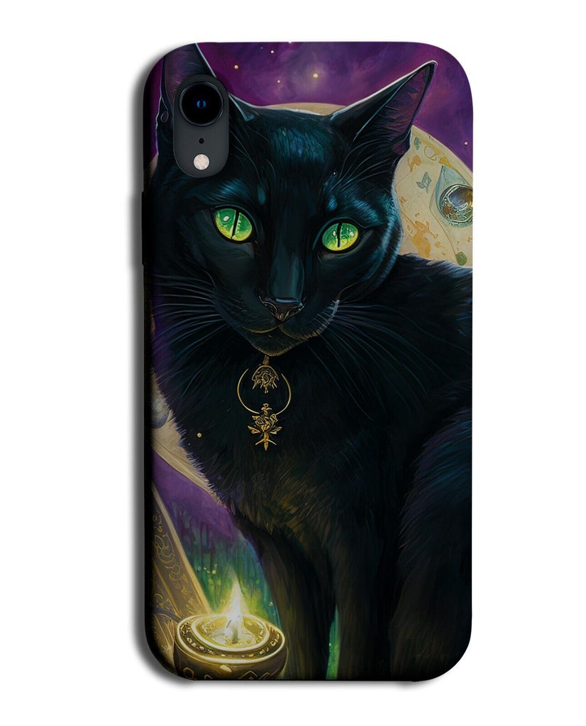 Witches Black Cat Phone Case Cover Cats Colour Coloured Moon Fantasy Gift AE33