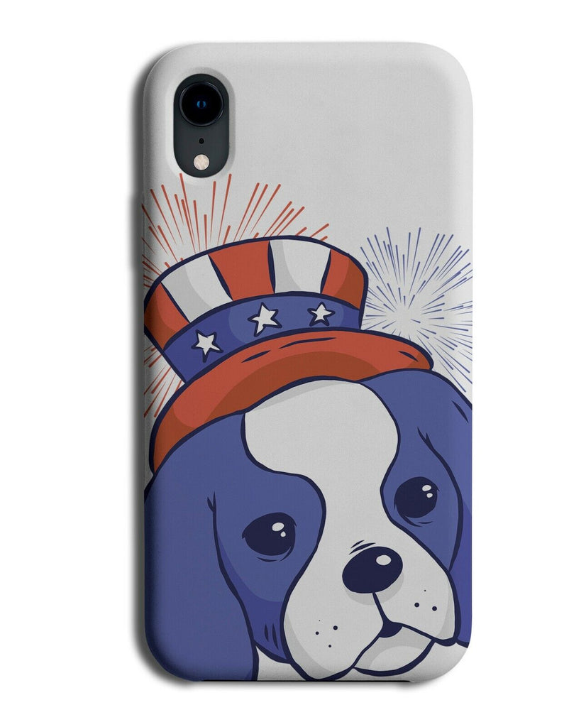 4th July American Patriotic Dog Phone Case Cover America Party USA Hat K373