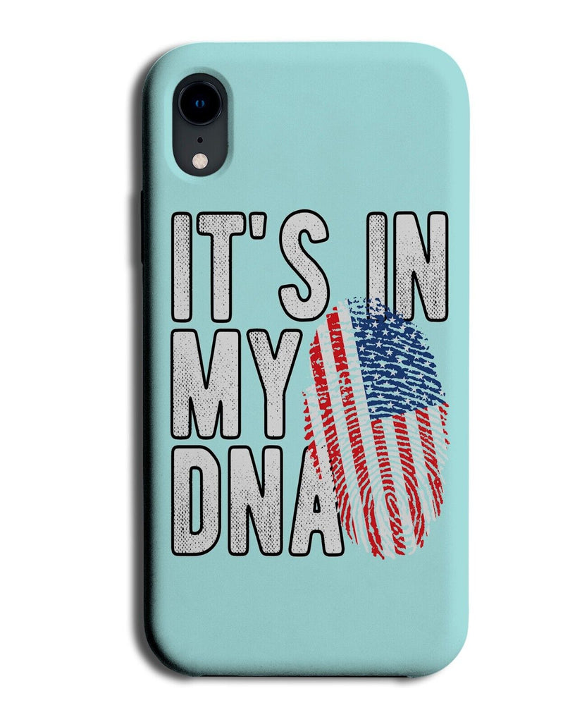 Blue Its In My DNA American Flag Phone Case Cover USA America Design Boys BH06