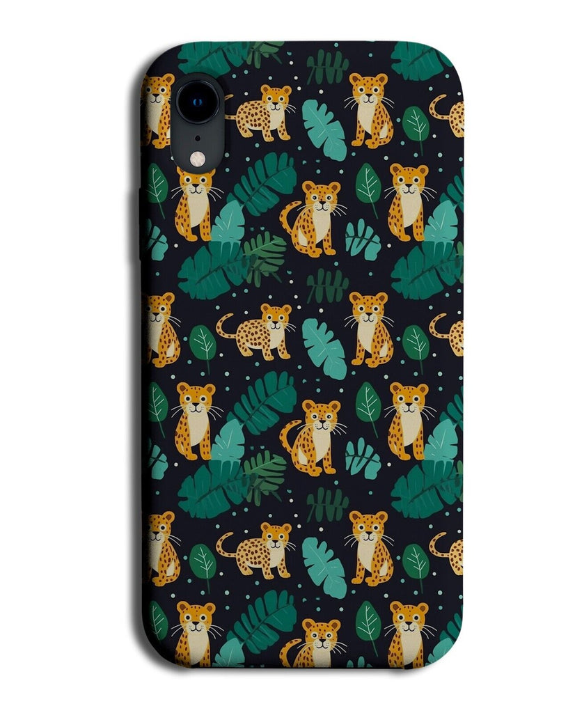 Kids Leopard In The Jungle Pattern Phone Case Cover Leopards Leaves Forrest CG33