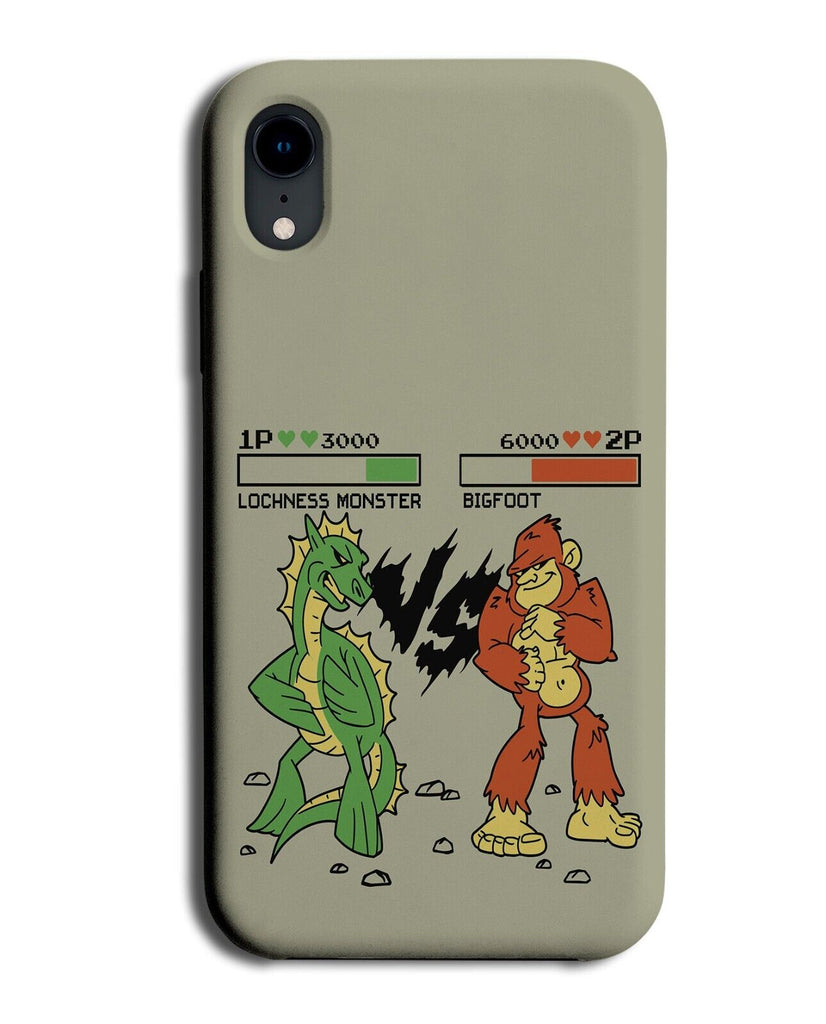 Loch Ness Monster vs Big Foot Phone Case Cover Funny Video Games Battle Fun P499