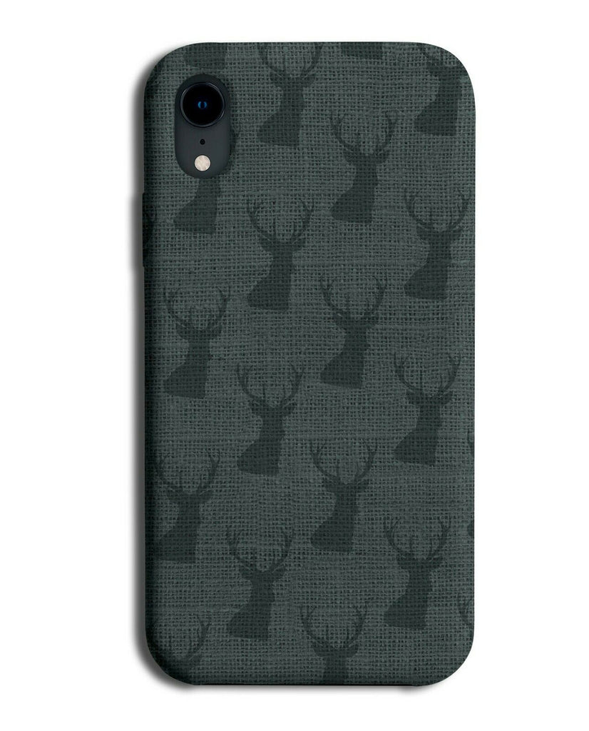 Hunting Dark Green Deer Head Phone Case Cover Silhouette Picture Camping F789