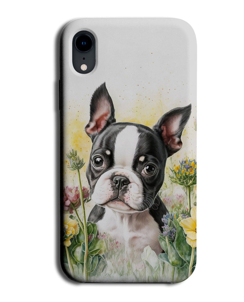 Puppy Boston Terrier Phone Case Cover Terriers Bostin Dog Dogs Puppy Pup AD09