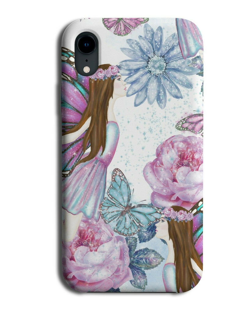 Fairy Painting Phone Case Cover Floral Flowers Fairies Pink Purple Cartoon F969