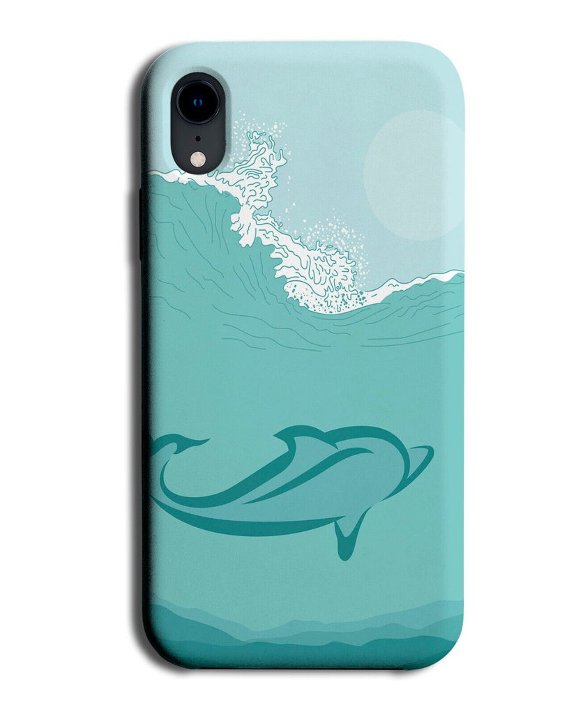 Spiritual Dolphin Picture Phone Case Cover Majestic Shapes Outline Stencil BF45